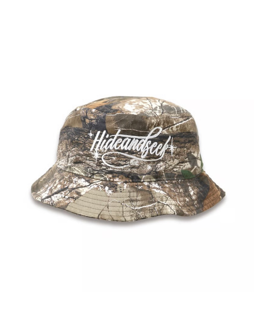 HIDE&SEEK(nChAhV[N) / Cursive Logo Crusher Hat