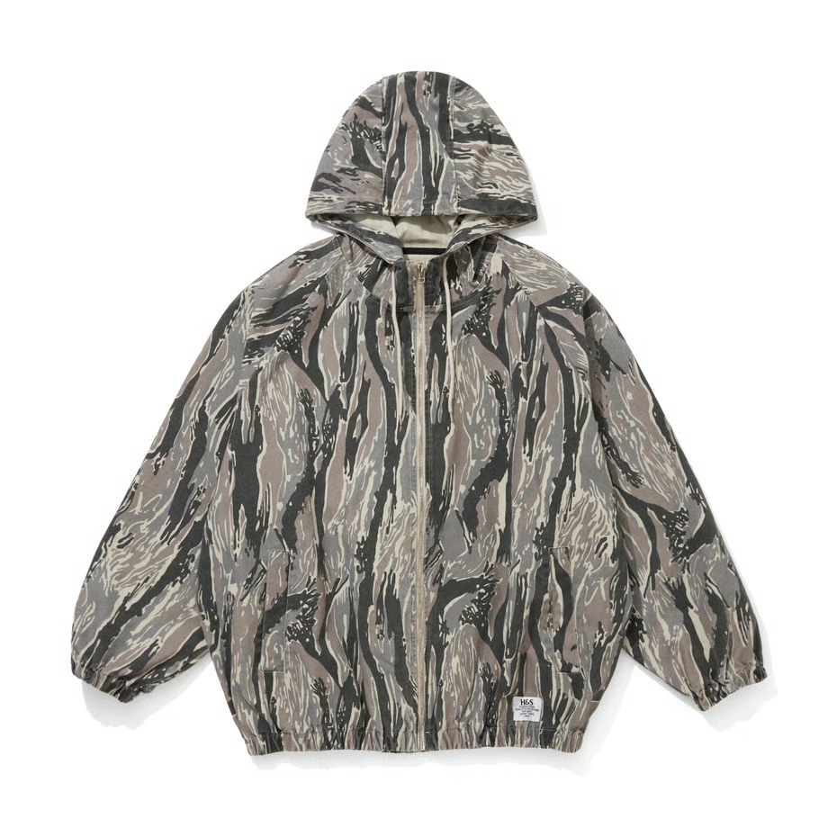 Camo Zip Hooded Jacket